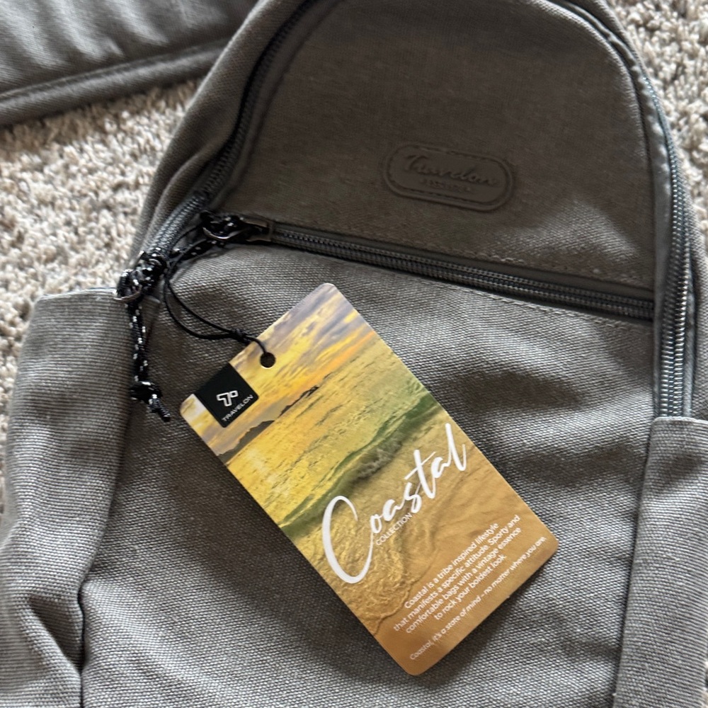 Travelon Gray Crossbody Sling Bag - Picture 2 of 4